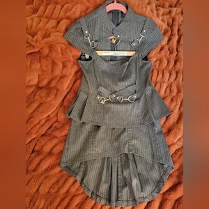 Lip Service Gangsta Pranksta Lock Top & Skirt